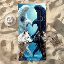 1pc Epic Mythical Microfiber Beach Towel, 360g 30x59inch, Durable & Soft Pool & Vacation, Premium Quality - 30*59inch - View 8