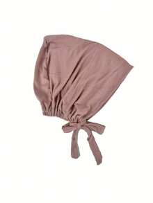 1pc Women's Solid Color Headband With Soft Viscose Headband, Elastic Band And Adjustable Knot, Suitable For Daily Wear - Black - View 6