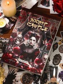 30pcs Large Halloween Stickers & 20pcs Gothic Scrapbooking Papers, Suitable For Journals, Scrapbooks, Collages, Bullet Journals, Planners, Arts & Crafts - Multicolor - View 12