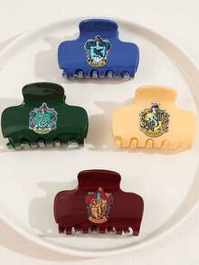 哈利波特学院徽章发饰 发夹 发爪 发饰 抓发器 头饰，返校季学院风，派对装扮配饰 派对小礼物 派对珠宝配饰 送给好朋友的礼物 - 彩色 - 查看 3