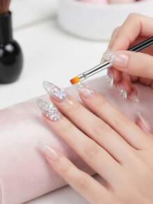 6支双头美甲笔及点彩笔套装，6件套黑色美甲设计工具套装，包含美甲笔、法式美甲笔、勾线笔、凝胶延长笔，适用于美甲沙龙及DIY美甲工具 - 黑色 - 查看 10