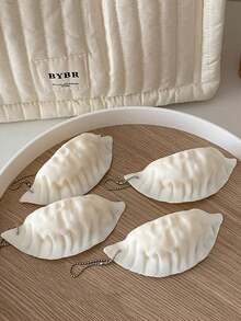 1. 逼真食物饺子减压玩具，逼真子弹挤压玩具，子弹减压玩具，饺子钥匙扣，最佳办公室放松玩具 - 彩色 - 查看 6