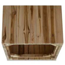 table basse vidaXL Teck authentique 50x50x35 cm - Tabac - Voir 5