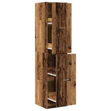 vidaXL Apothekerschrank, Altholz, 40 x 41 x 174,5 cm, Holzwerkstoff - Braun - Übersicht 3