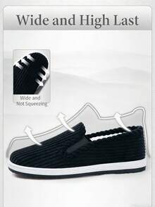 2026春季新款复古北京布鞋男士休闲鞋套脚男鞋中国风叠层鞋底手工布鞋舒适透气健康爸爸鞋 - 黑色 - 查看 7