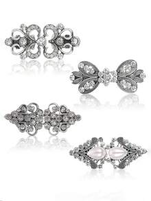 1/3/4件复古毛衣螺旋披肩领胸针别针，开衫别针，衬衫别针，适合女性的配饰，新年礼物，情人节礼物，女士礼物