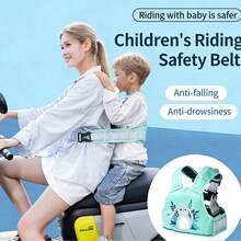 Nuestro cinturón para niños está especialmente diseñado para motocicletas y scooters eléctricos, perfecto para padres que necesitan transportar a sus hijos diariamente. Con material resistente y suave, es hipoalergénico y no raspará la piel del niño. El diseño antideslizante y ajustable garantiza que el cinturón se adapte a diferentes tallas de niños, previniendo eficazmente caídas y deslizamientos durante la conducción. Ideal para escenas como recoger a los hijos de la escuela, compras en zonas urbanas y viajes cortos. Protégete a tu pequeño con la mejor comodidad! - Correas anticaídas al 0,04% - Ver 1