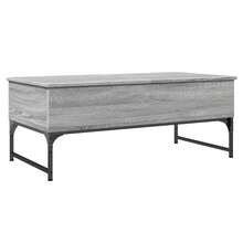 vidaXL Table basse sonoma gris 100x50x40 cm made of engineering and metal - Grigio - Visualizzare 3