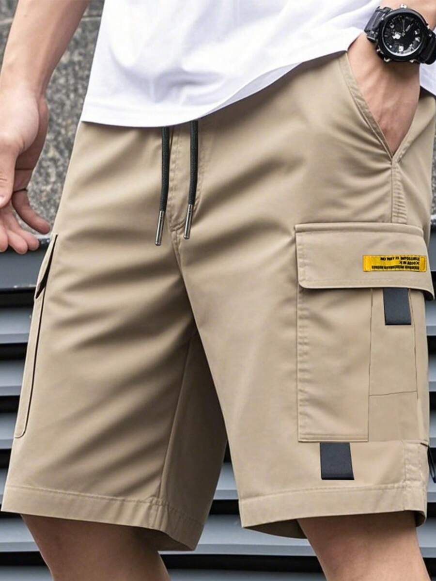 男士速干多口袋工装短裤，功能性运动百慕大短裤，宽松休闲中长裤，适合春夏穿着