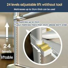 PANGDUBE Barrera Protectora para Cama de Bebé y Cuna Infantil | 8 Tamaños, Hasta 31cm de Altura de Colchón | Con Fijación por Tornillos, Funda Desmontable | Delimitador de Cama Estable, Borde para Sentarse Cómodo | Para Cama de Padres y Cuna de Niños - Oso lindo - Ver 7