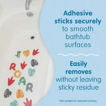 Dr. Brown's CleanUp - Pegatinas de baño Antideslizantes para Sentarse y Salpicaduras, temática de Dinosaurio, calcomanías Adhesivas Antideslizantes de  para Tina para niños, 6 m+, sin BPA - Pegatinas de baño - Ver 3