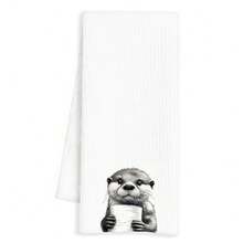 Otter Hand Towels For Bathroom - Gifts For Women And Lovers, Sea Otter Decor,  And Animal Bathroom Accessories, 16x24 Inch - 水獺1 - 查看 1