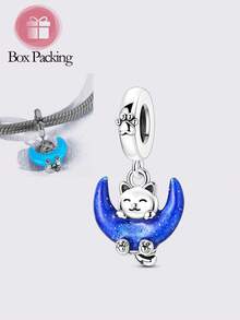 1 Mặt dây chuyền hình động vật phát sáng trong bóng tối, thiết kế độc đáo màu bạc. Hình dáng mèo và ếch đáng yêu với lớp men bóng rực rỡ. Hình dạng động vật được chạm khắc tỉ mỉ, phát ra ánh sáng lung linh dịu nhẹ vào ban đêm, hoàn hảo để thêm điểm nhấn vui tươi và kỳ diệu cho trang phục của bạn. - Bạc - Xem 11