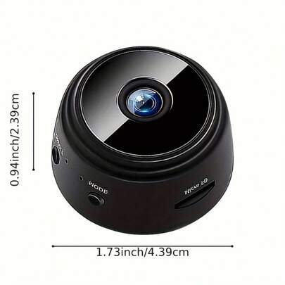 All In One Wireless Security Camera WiFi Enabled Indoor Outdoor Use With Infrared Night Vision And Magnetic Mount For Home Monitoring