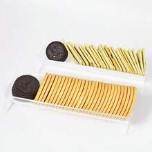 透明亚克力长方形饼干/糕点托盘（可选V形/U形），马卡龙展示架，适用于家庭聚会食品站 - 無色 - 查看 6