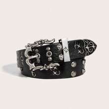 鉚釘氣眼星星黑色