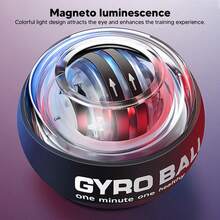 Magnetic LED Finger Grip Strengthener - 6-Color Flashing Spinning Top With Carrying Bag, Hand And Forearm Exercise, Stress Relief And Fun Training Tool