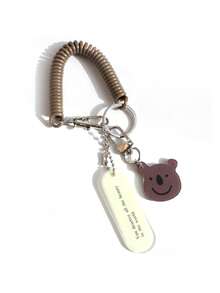 1pc Cute Cartoon Animal Keychain, Couples Elastic Rope Anti-Lost Keychain, Acrylic Monster, Bear, Frog, Puppy And Rabbit Keychains, Small Ornaments, Bag Charms, Wristband Keychains, Car Keychains, Key Chains, Keychain Accessories, Keyrings, Women Keychains, Gifts For Friends, Holiday Gifts, Event Souvenirs, Party Favors