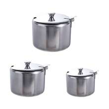 不锈钢带盖勺子糖罐/调味罐/餐具调料罐 - 彩色 - 查看 2