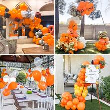 114/70/45/10pcs Orange Balloon Arch Kit, Includes 18", 12", 10", 5" Matte Orange Latex Balloons In Assorted Sizes, Suitable For Birthday, Wedding, Graduation, Gender Reveal, Thanksgiving, Halloween, Baby Shower, Fall Party Decor - Orange - View 8