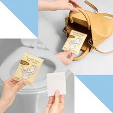 Toilet Seat Covers Disposable Flushable - 10 Pack Portable Travel Toilet Seat Cover, Individually Wrapped Potty Training Covers For Women, Mini Purse Size For Airplane Hotel Camping Bathroom - 白色 - 查看 3