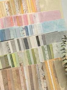 25pcs/Pack A7 Size Minimalist Retro Scrapbooking Paper, DIY Decoration Non-Adhesive Material Paper, Holiday Gift, Handmade Collage Material, Personalized Scrapbook Planning Creative School Stationery