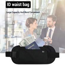 Sports Fanny Pack For Running - Waterproof Phone Pouch With Headphone Port, Compact Waist Pack To Wear On Your Wrist For Outdoor Fitness, Hiking And Travel, Black - 黑色 - 查看 3