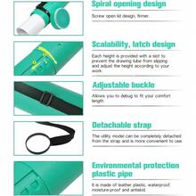 DEWEL File Holder, Plastic Extendable Poster/Artwork/Document Organizer, 24.5 To 40 Inches Adjustable, With Shoulder Strap, Waterproof And Lightproof Extendable Carrying Case (Green - Large). - Green - View 7