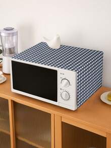 1件装时尚黑白格纹烤箱罩，不粘可重复使用涤纶材质，适用于微波炉、炉灶、烤箱 - 易于清洁的防尘罩，烤箱架保护罩，炉灶台面保护罩，炉灶台面罩，烤箱罩，烤箱侧边保护罩，烤箱罩布，炉灶侧边保护罩，烤箱保护罩，炉灶台面罩 - 彩色 - 查看 9