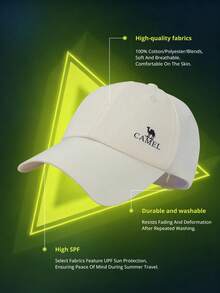 CAMEL CROWN Wide Brim Baseball Cap, Sports Sun Protection Hat Suitable For Running, Cycling, Hiking - Light Apricot - View 8