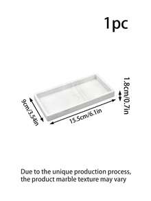 Bathroom Marble Tray Set, 2 Pieces Tray Set, Made Of Silicone, White Marble Texture, Suitable For Bathrooms, Bathtubs, Kitchen Sinks, And Other Bathroom Silicone Trays. - Multicolor - View 16