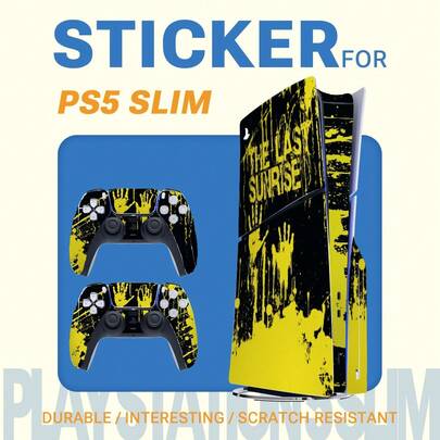 1 Set Waterproof, Scratch-Resistant Printed Skin Stickers For Slim Game Console, Personalized Decorative Protective Decal