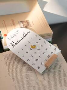 1 Lịch đếm ngược Ramadan và Eid Hồi giáo, Lịch để bàn trang trí theo dõi ngày lễ Eid tự làm theo phong cách cổ điển, Thích hợp cho gia đình, bàn làm việc văn phòng trong tháng Ramadan. - Nhiều màu - Xem 6