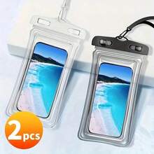 2Pcs Random Color'Secure-Lock 'High Quality Dry Bags With Dual Air Cushions & Lanyard - For Swimming, Surfing & Rain Protection (Fits Devices Up To 6.8 Inches/17.27cm) - Random Color-2pcs - View 8