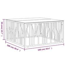 vidaXL Table basse 100x100x50 cm acier inoxydable et verre - Argent - Voir 6