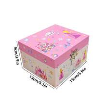 1pc Pink Princess Castle Music Box, Made Of Paper Material With Princess High Heel Design, Can Be Used To Store Trinkets, Toys, Jewelry, Built-In Rotating Princess And Mirror, Bedroom/Living Room Decor, Suitable For Birthday, Wedding, Daily Gift, Party & Festival - Multicolor - View 11