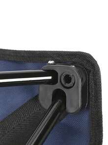 1pc Outdoor Foldable Stool, Portable Folding Bench For Fishing, Painting, Camping - Black - View 5