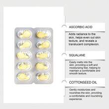 10 viên nang serum dưỡng da mặt, giúp da mặt mịn màng, tinh chất dưỡng da được nuôi dưỡng. - Vàng - Xem 5