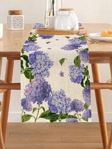 1pc Floral Pattern Table Runner/Placemat, Suitable For Holidays, Parties, Birthdays, Dinners, Kitchen & Dining Room Decor, All Season Home Textile Decoration - Multicolor - View 18