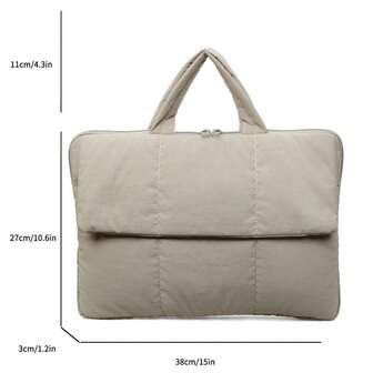 Korean Style Large Capacity Tote Bag For Laptops - Fashionable And Minimalist 15.6-Inch Laptop Bag, Handheld And Luggage-Compatible For Office And Commuting