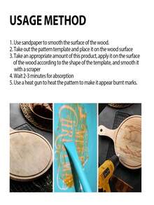 50克木刻膏 - 用于户外DIY雕刻皮革、帆布和纸张。DIY木雕烙画膏。 - 藍色 - 查看 5