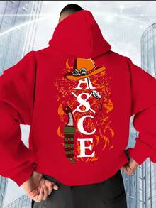 Sudadera con Capucha para Hombre - Rojo - Ver 6