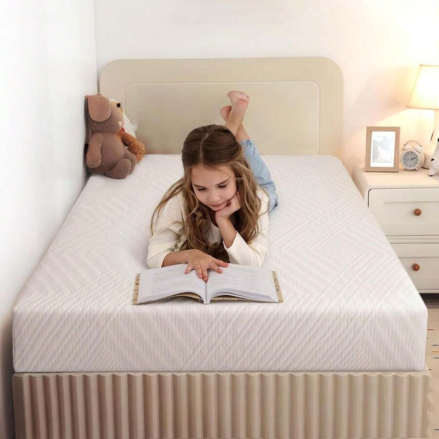 Twin Mattress In A Box, 5 Inch Mattresses Made In USA For Kids Bed Single Size Daybed Individual Bunk, Memory Foam Medium Firm - 白色 - 查看 1