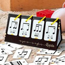 75pcs Rhythm Practice Cards, Music Enlightenment Desktop Educational Cards, Beginner Music Learning Cognitive Cards, Visual Practice Cards, Note Training Cards, Music Teaching Tools