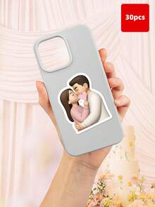 Bộ 1-108 miếng dán hoạt hình tùy chỉnh từ ảnh - Có thể tải ảnh lên để tùy chỉnh, thích hợp cho thư tình, sổ lưu niệm, quà tặng tiệc tùng, phong bì, tem quà tặng, máy tính xách tay, ba lô, chống thấm nước và có thể tái sử dụng, bề mặt bóng hoặc mờ, món quà hoàn hảo dành cho người yêu. - Màu Hoa hồng đỏ - Xem 16