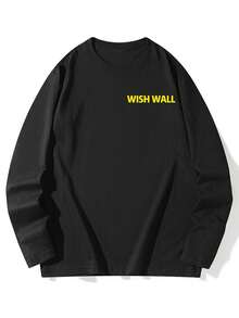 1pc Women's Casual Loose Fit Round Neck T-Shirt, Double-Sided Heart & Memo Pad Print, Fashion & Versatile, Spring 2026 - Black - View 5