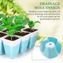 Seed Starting Tray, Multi-Purpose Seed Starting Kit -Seed Starting Tray With Flexible Pop-Up Unit -Easy To Transplant, With Optimal Drainage Holes, Perfect For Seedlings