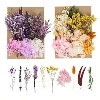 LAUMOE 2 Packs Dried Flowers Dried Flower Small Dried Flowers Dried Flowers For Crafts Dried Flowers For Resin Dried Flowers For Cakes 300210mm,  Resin Art, Vintage Floral, Longlasting Blooms, Resin Flowers, Decorative Flowers, Craft Enthusiasts
