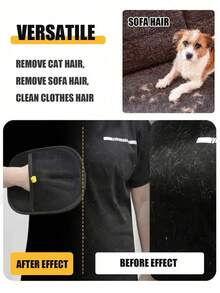 Pet Static Electricity Hair Removal Gloves, Double-Sided Brush Design! Can Quickly Absorb Cat And Dog Hair, Easy To Wear And Convenient For Grooming And Cleaning. - Multicolor - View 8