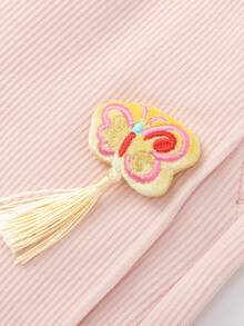 Balabala Girls' Straight-Leg Pants, Casual Spring Long Pants 2026 - White Red - View 7